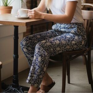 Maelu Designs Lounger Pants Indian Blockprint Peony S